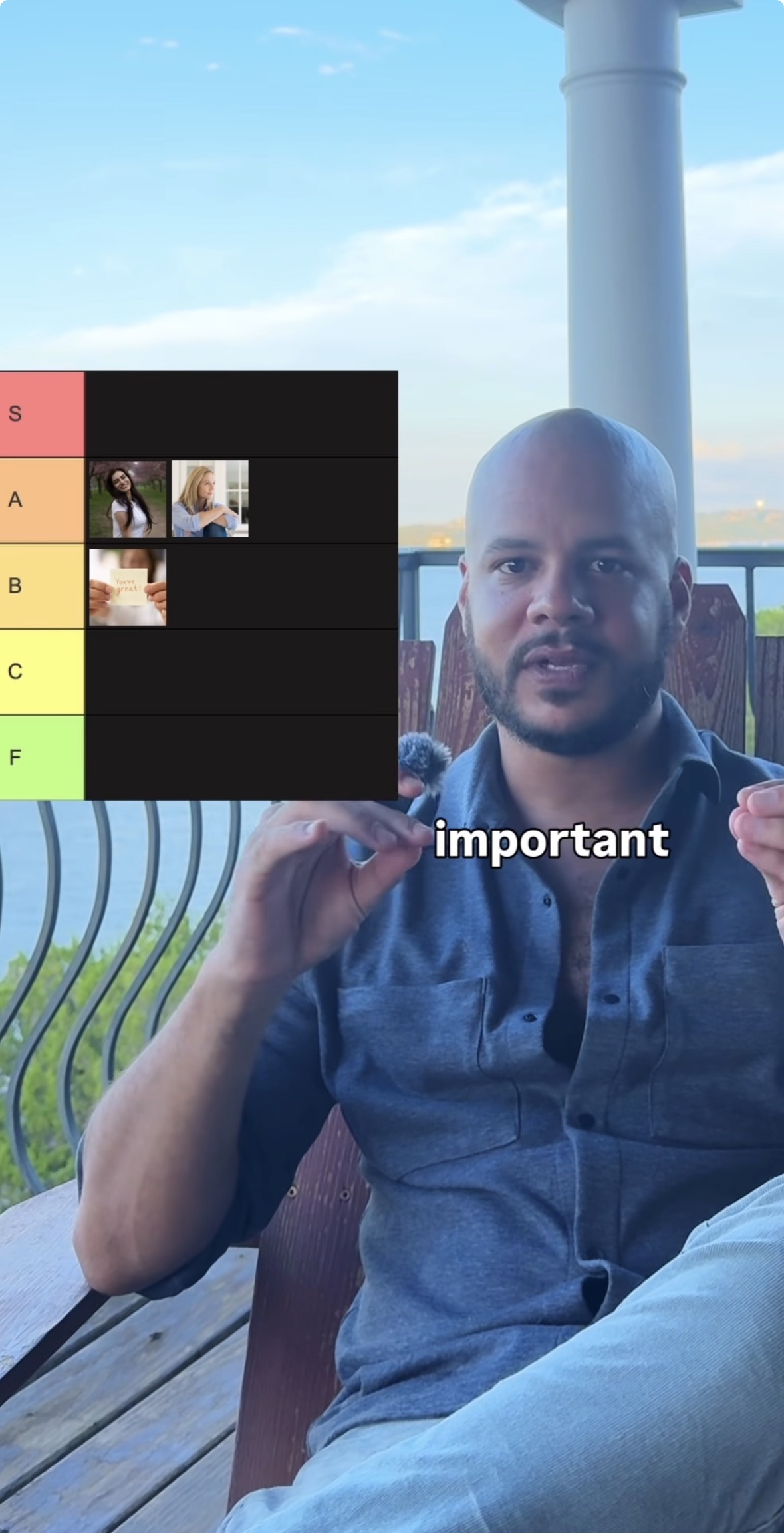 Boss Life post showing Alexander speaking on a balcony beside a tier-list graphic